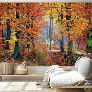 Nature Backdrop Trees Forest Wall Decor Tapestry Wall Hanging Farmhouse Boho Art